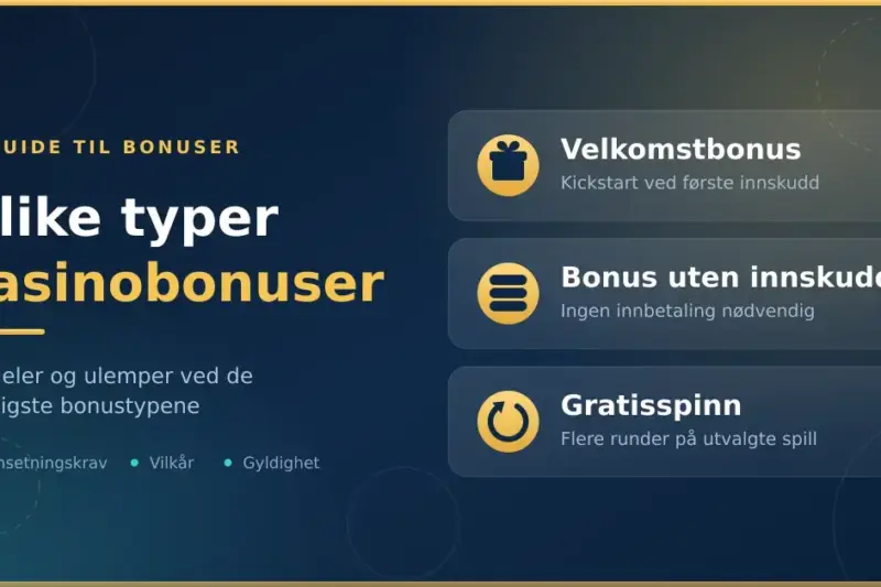 Ulike typer casinobonuser