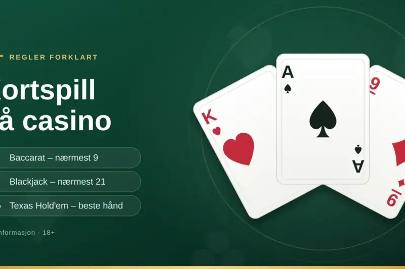 Kortspill på casino: regler for baccarat, blackjack og Texas Hold’em